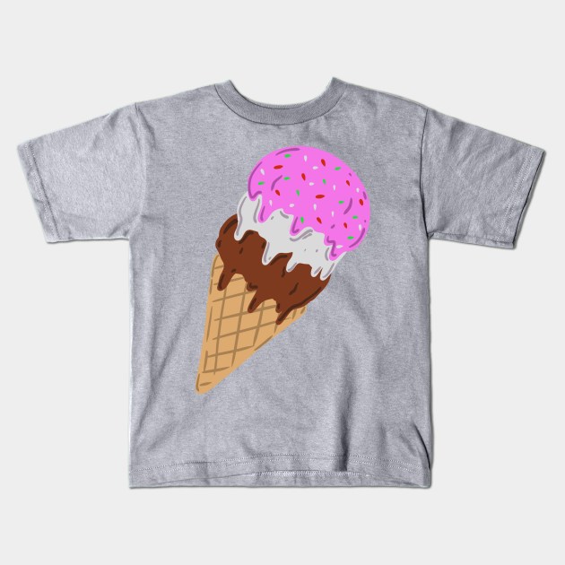 Three Flavour Ice Cream Kids T-Shirt by RiyanRizqi